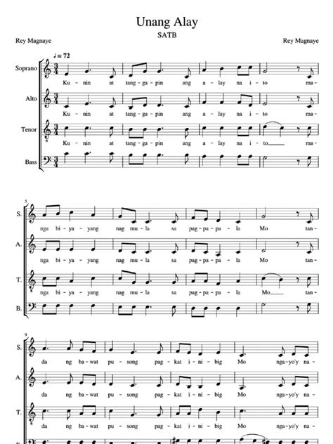 unang alay satb pdf|Unang Alay SATB .